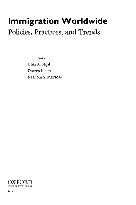 (PDF) Immigration worldwide : policies, practices, and trends