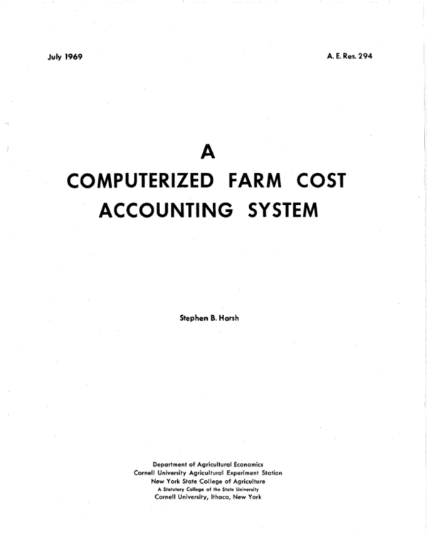 Gallery Detail: Pdf A Computerized Farm Cost Accounting System