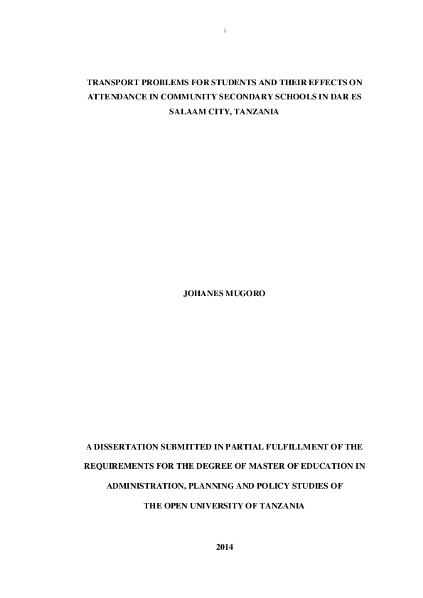 (PDF) Transport problems for students and their effects on attendance ...