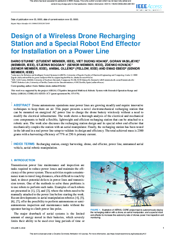 (PDF) Design of a Wireless Drone Recharging Station and a Special Robot ...