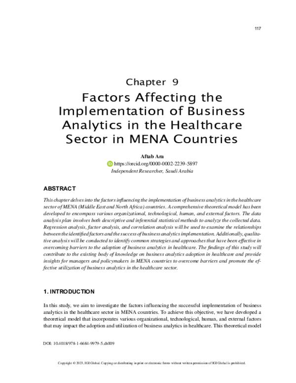 (PDF) Factors Affecting the Implementation of Business Analytics in the ...