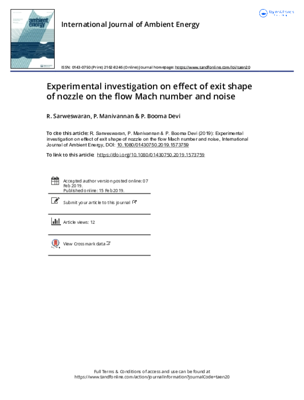 (PDF) Experimental investigation on effect of exit shape of nozzle on ...