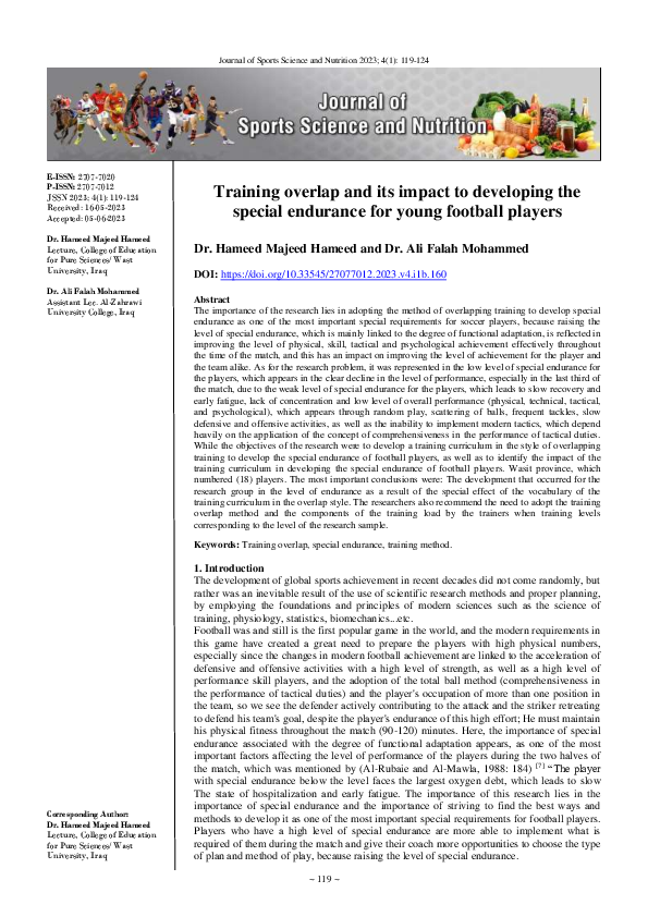 (PDF) Training overlap and its impact to developing the special ...