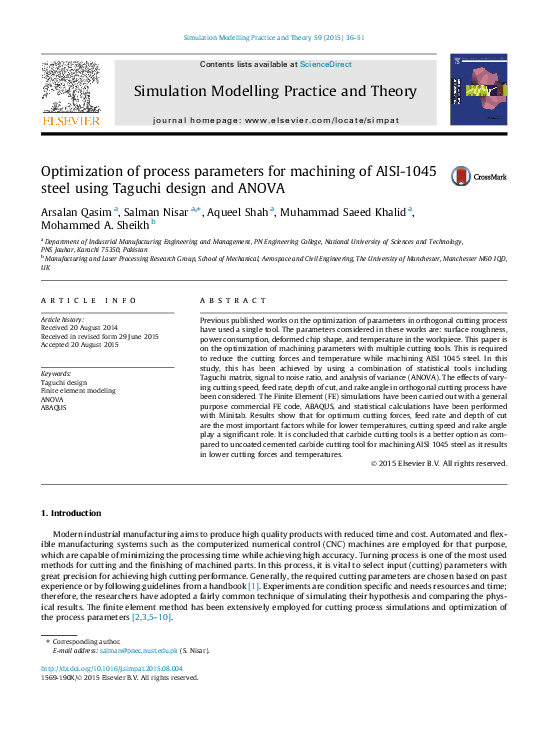 (PDF) Optimization of process parameters for machining defects of glass ...