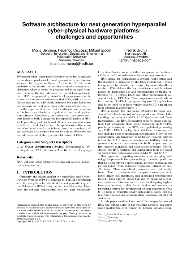 (PDF) Software architecture for next generation hyperparallel cyber ...