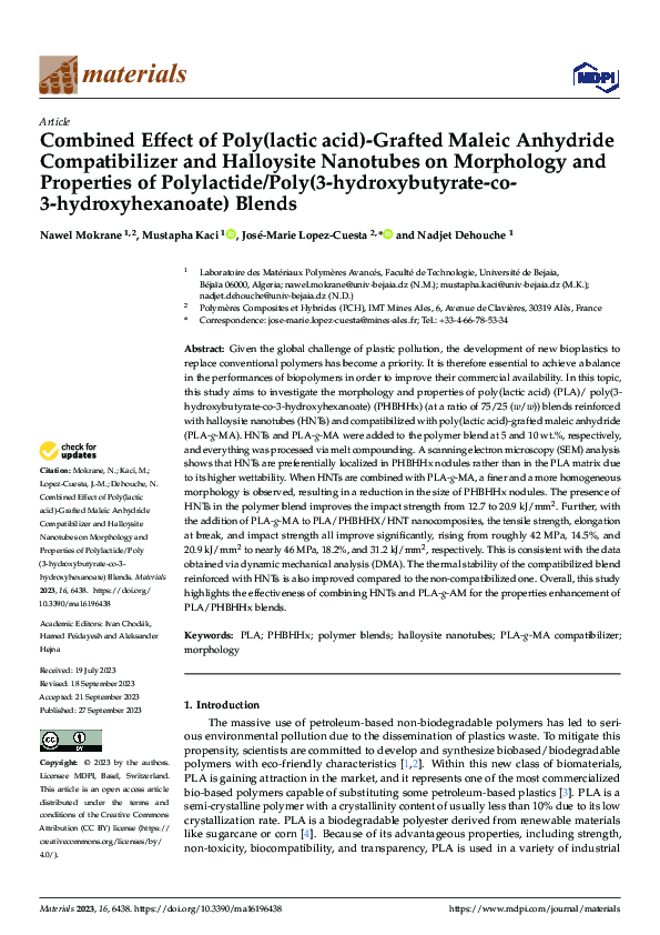 (PDF) Combined Effect of Poly(lactic acid)-Grafted Maleic Anhydride ...