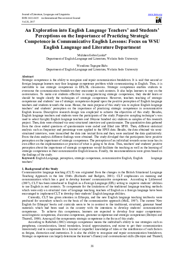(PDF) An Exploration into English Language Teachers’ and Students ...