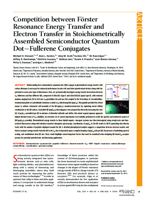 (PDF) Competition between Förster Resonance Energy Transfer and Donor ...