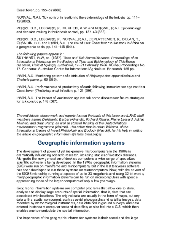 (PDF) Geographic information systems