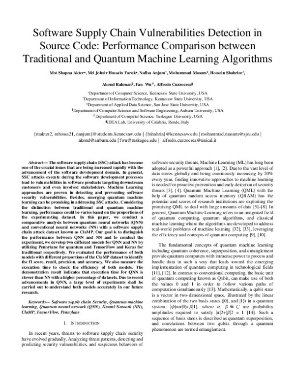 (PDF) Software Supply Chain Vulnerabilities Detection in Source Code ...