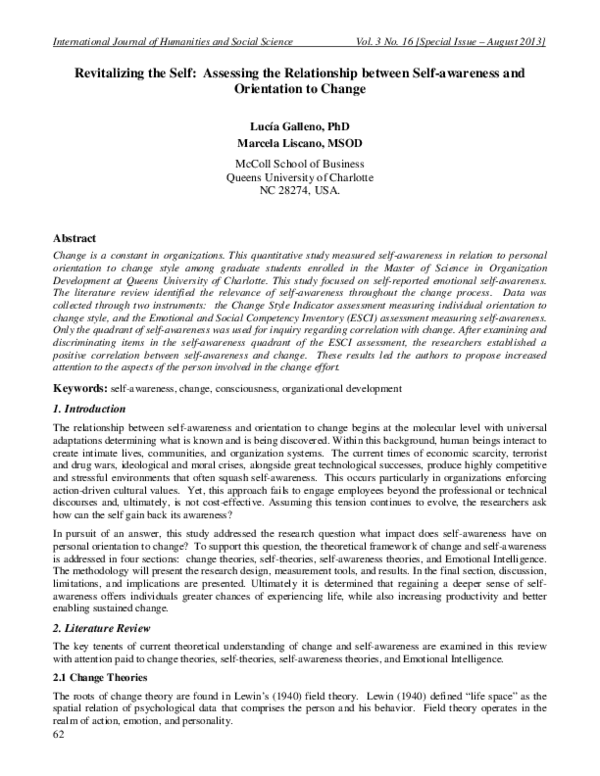 (PDF) Revitalizing the Self: Assessing the Relationship between Self ...