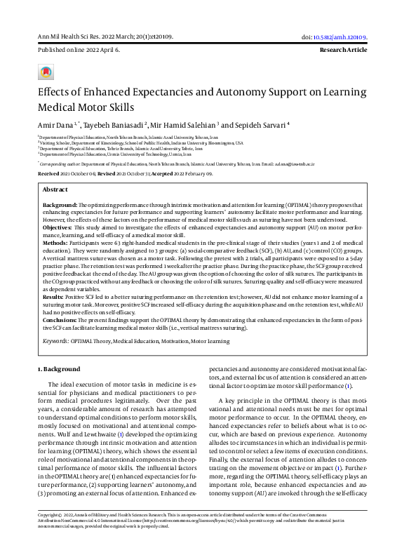 (PDF) Effects of Enhanced Expectancies and Autonomy Support on Learning ...