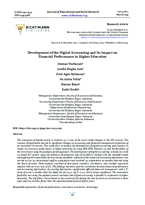 (PDF) Development of the Digital Accounting and Its Impact on Financial ...