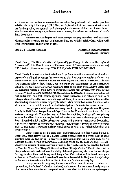 (PDF) Book Review: The Way of a Ship: A Square-Rigger Voyage in the ...