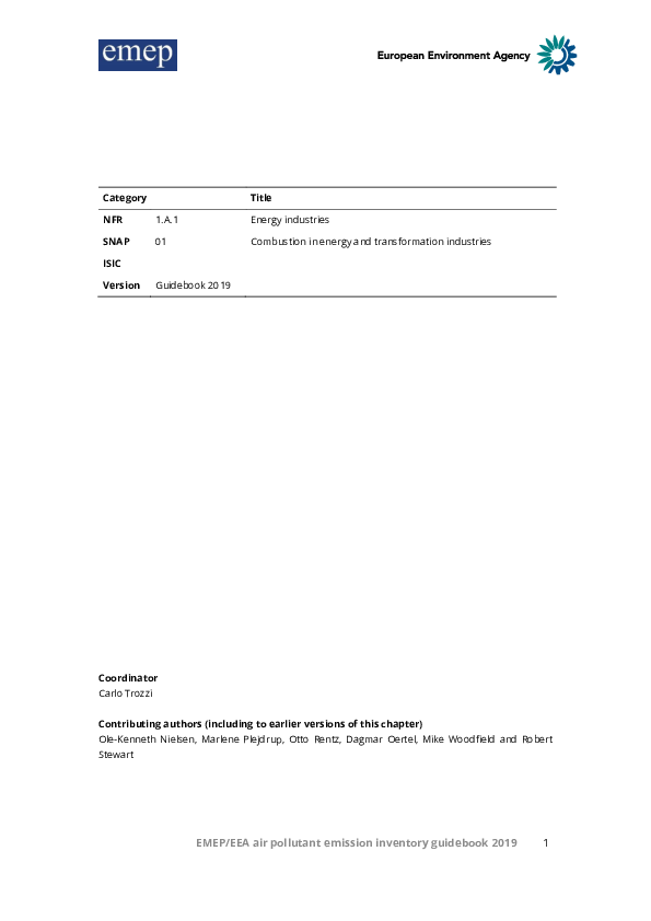 (PDF) EMEP guidebook 2019