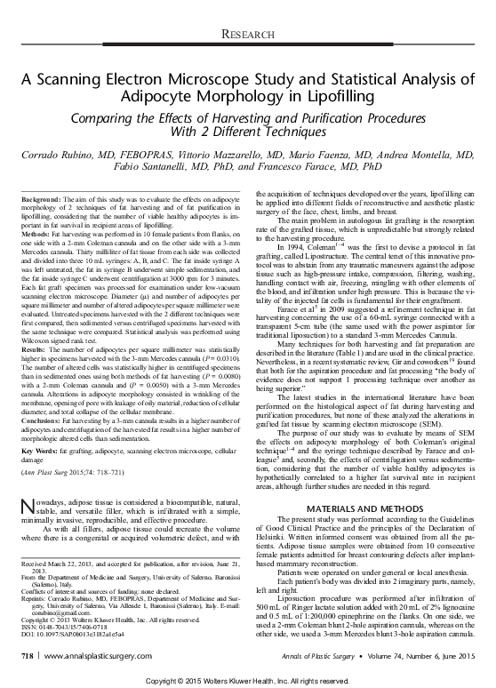 (PDF) A Scanning Electron Microscope Study and Statistical Analysis of ...