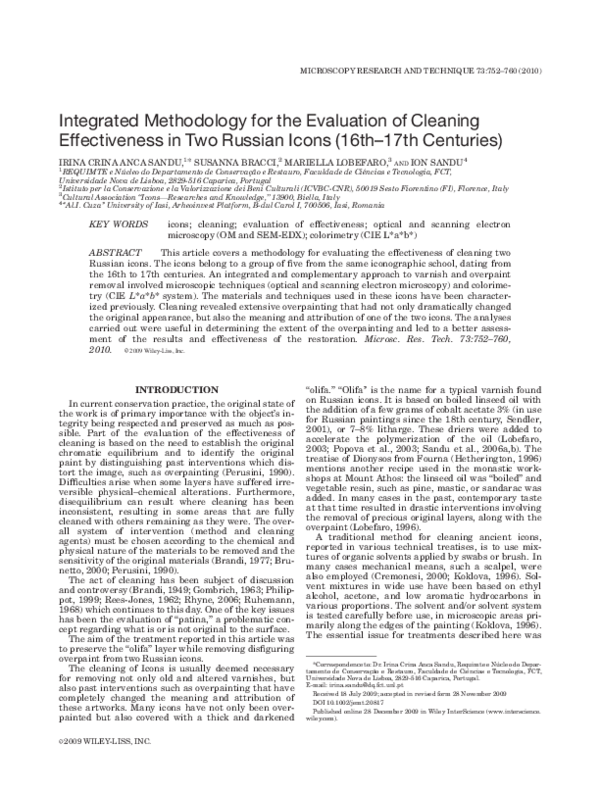 (PDF) Integrated methodology for the evaluation of cleaning ...