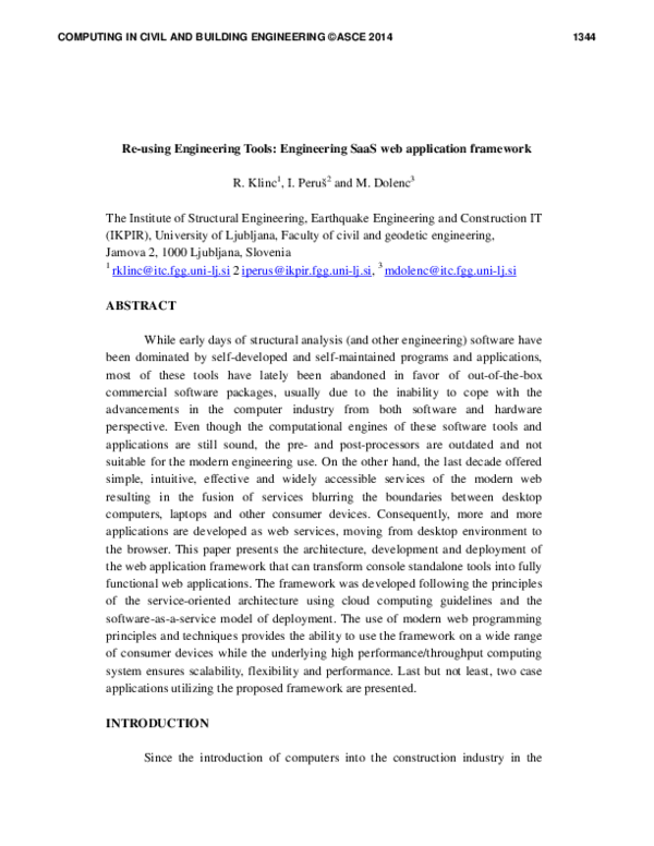 (PDF) Re-Using Engineering Tools: Engineering SaaS Web Application ...