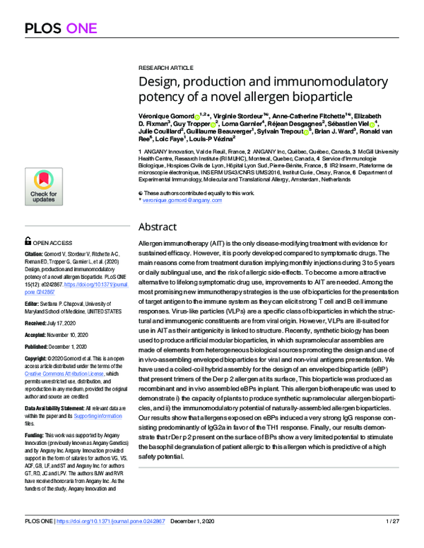 (PDF) Design, production and immunomodulatory potency of a novel ...