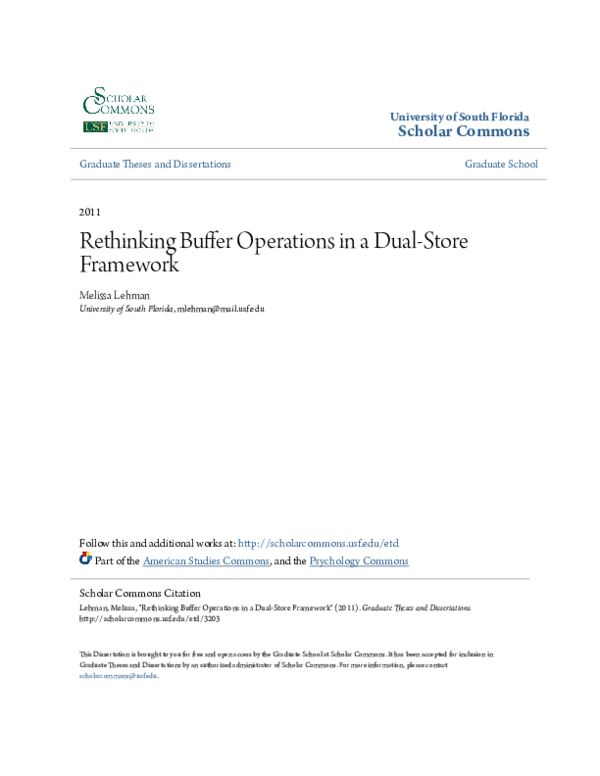 (PDF) Rethinking buffer operations in a dual-store framework