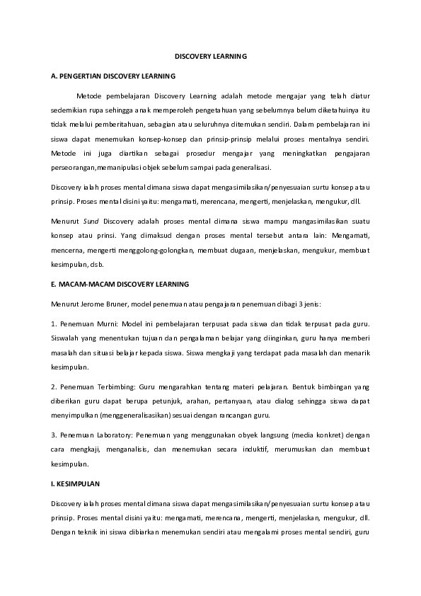 (DOC) DISCOVERY LEARNING