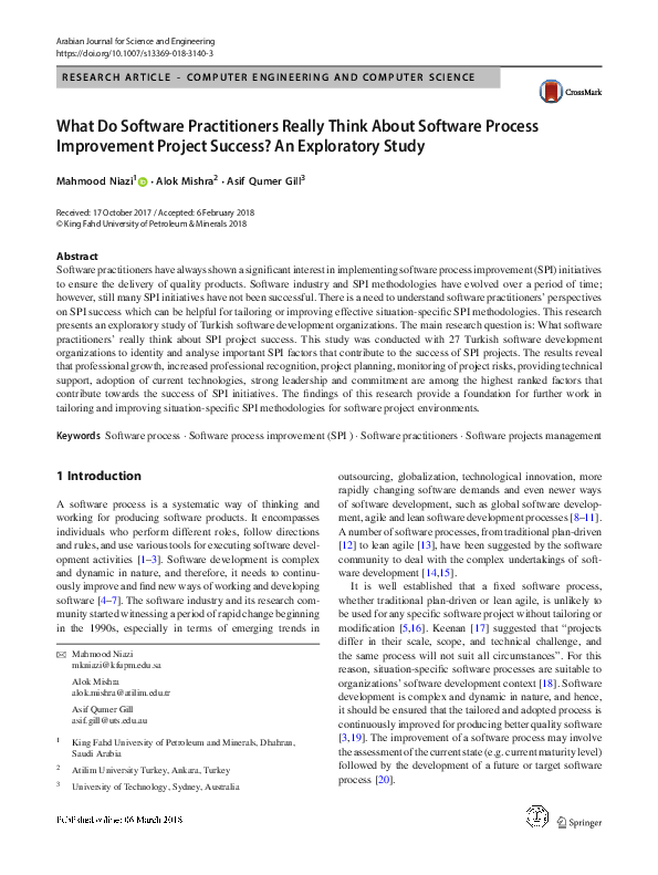 (PDF) What do software practitioners really think about project success ...