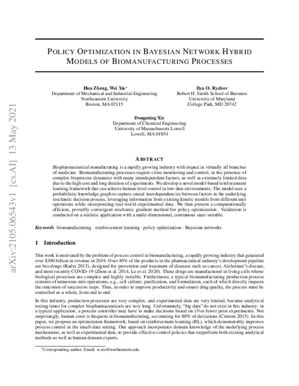 (PDF) Policy Optimization in Bayesian Network Hybrid Models of ...