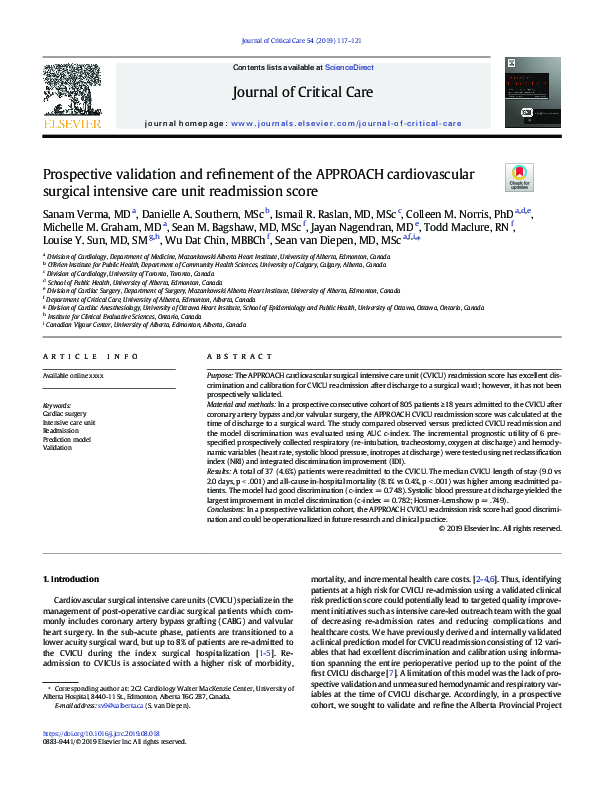 (PDF) Prospective validation and refinement of the APPROACH ...