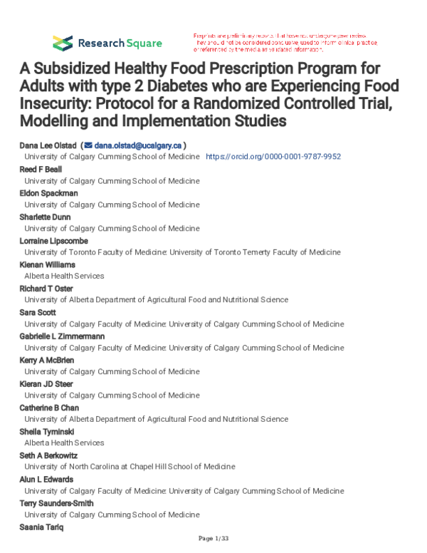 (PDF) A Subsidized Healthy Food Prescription Program for Adults with ...