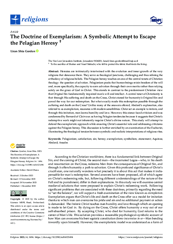 (PDF) The Doctrine of Exemplarism: A Symbolic Attempt to Escape the ...