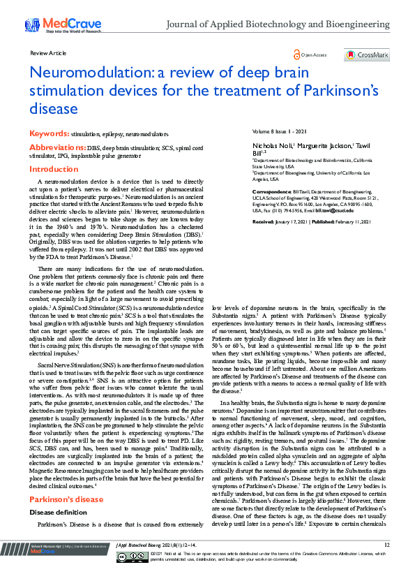 (PDF) Neuromodulation: a review of deep brain stimulation devices for ...