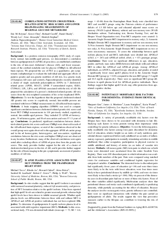 (PDF) Potentially modifiable risk factors for dementia in identical twins