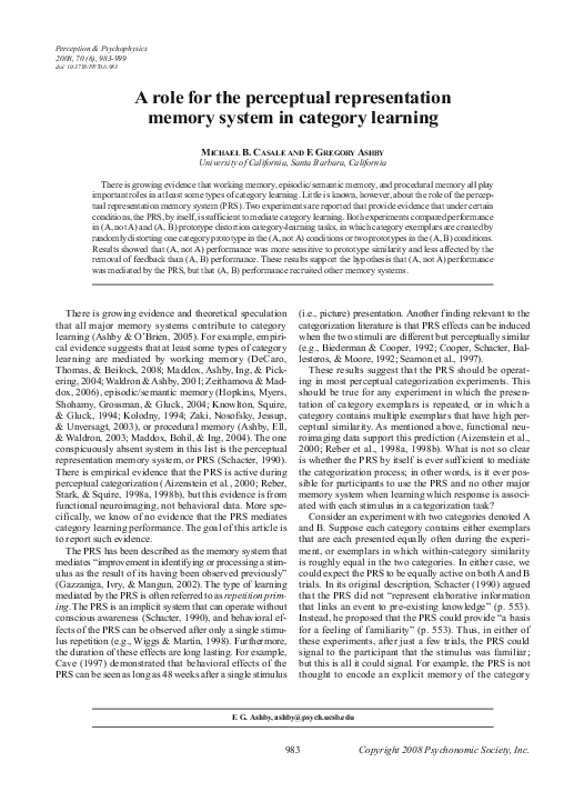 (PDF) A role for the perceptual representation memory system in ...