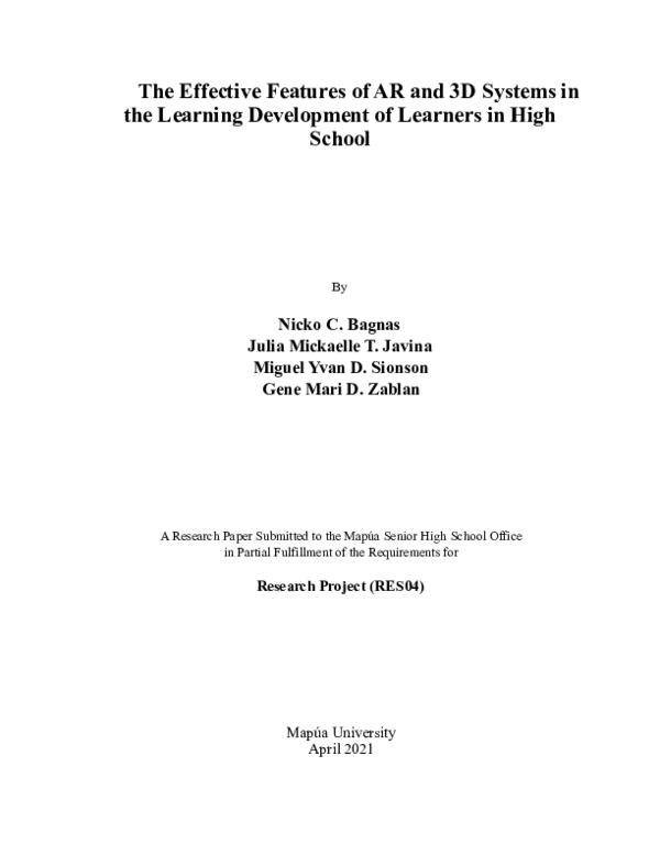 (PDF) A Systematic Review of the Effective Features of Augmented ...