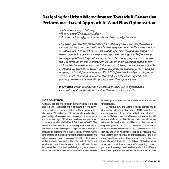 (PDF) Designing for Urban Microclimates: Towards A Generative ...