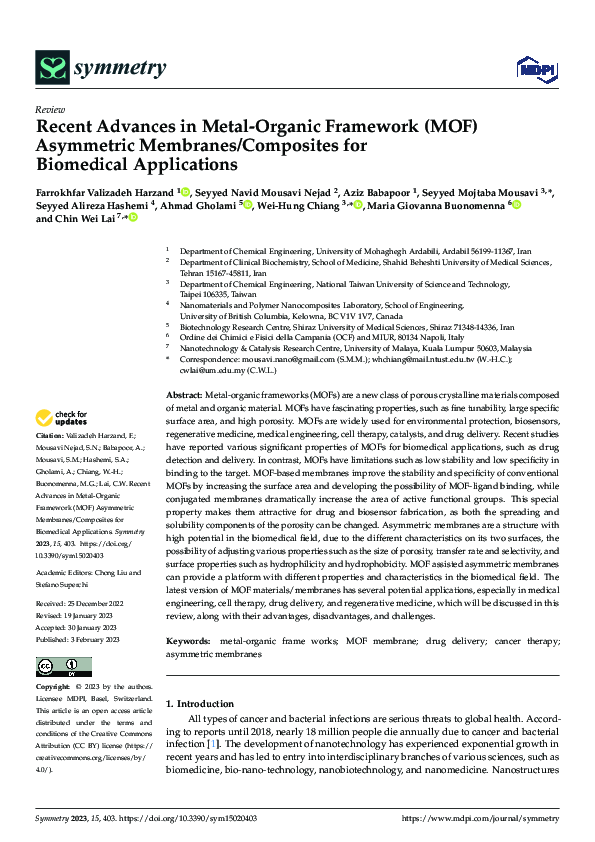 (PDF) Recent Advances in Metal-Organic Framework (MOF) Asymmetric ...