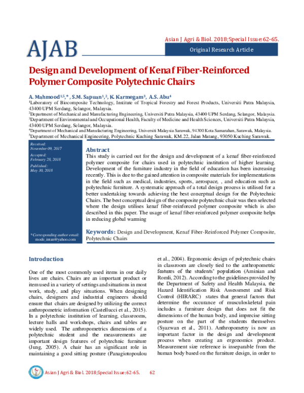 (PDF) Design and development of kenaf fiber-reinforced polymer ...