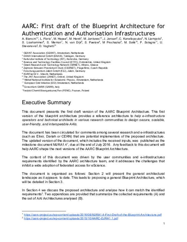 (PDF) AARC: First draft of the Blueprint Architecture for ...