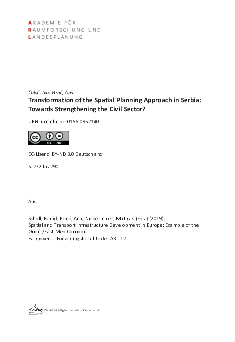 (PDF) Transformation of the spatial planning approach in Serbia ...