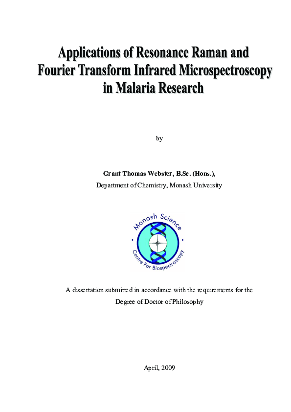 (PDF) Applications of resonance Raman and Fourier transform infrared ...
