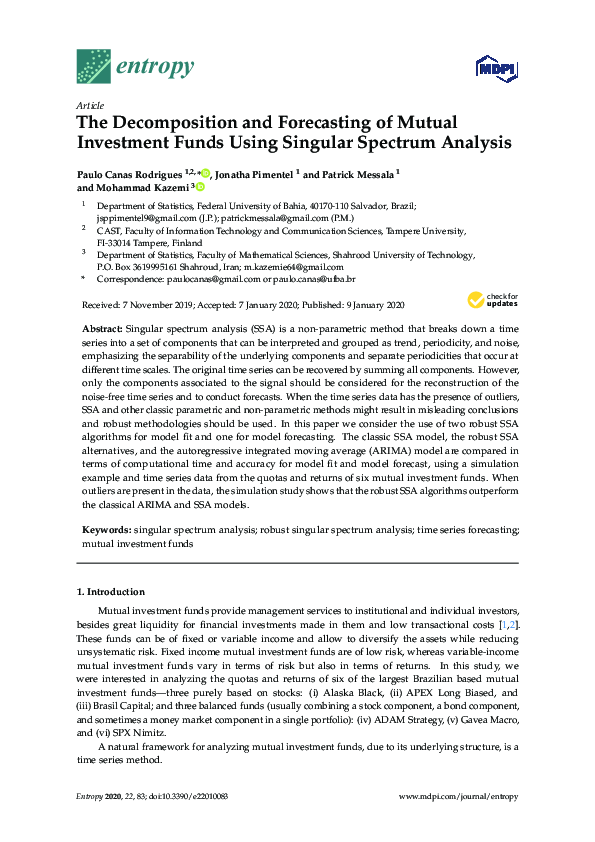 (PDF) The Decomposition and Forecasting of Mutual Investment Funds ...