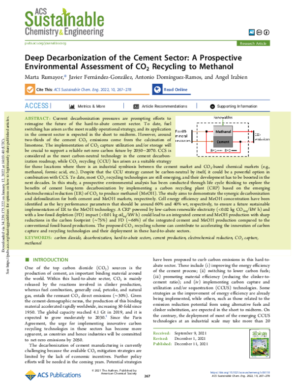 (PDF) Deep Decarbonization of the Cement Sector: A Prospective ...