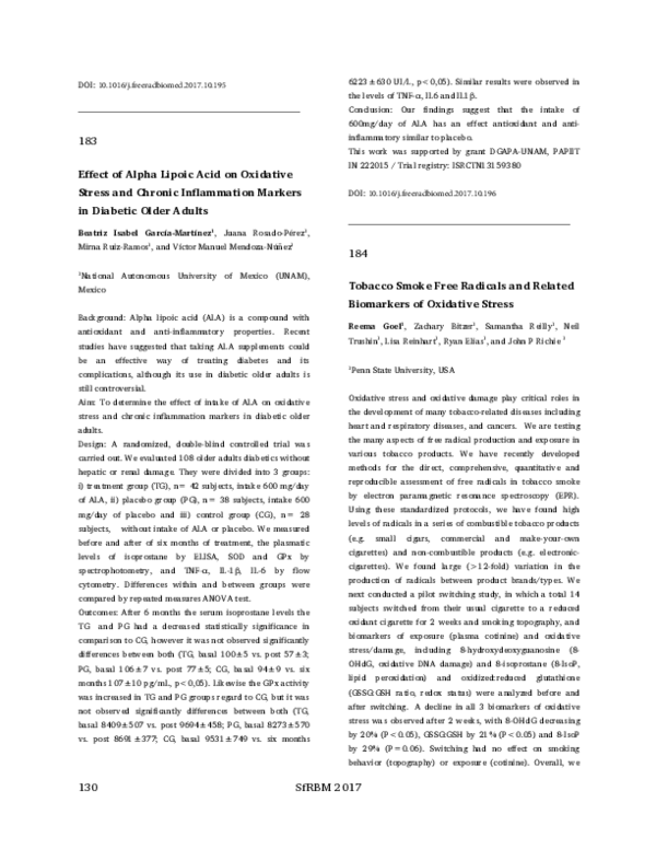 (PDF) Effect of alpha lipoic acid on oxidative stress and vascular wall ...