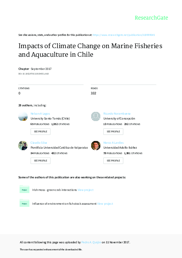 (PDF) Impacts of Climate Change on Marine Fisheries and Aquaculture in ...