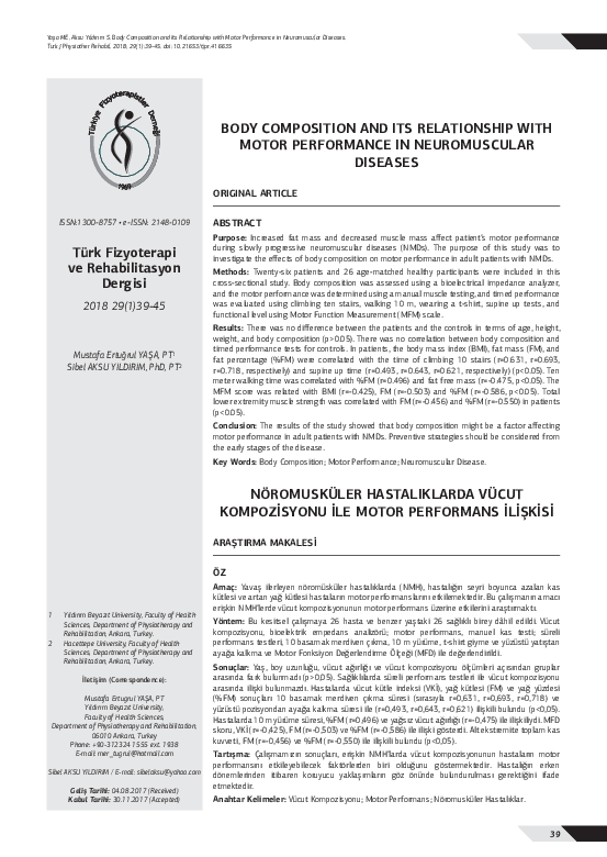 (PDF) Body Composition and Its Relationship with Motor Performance in ...