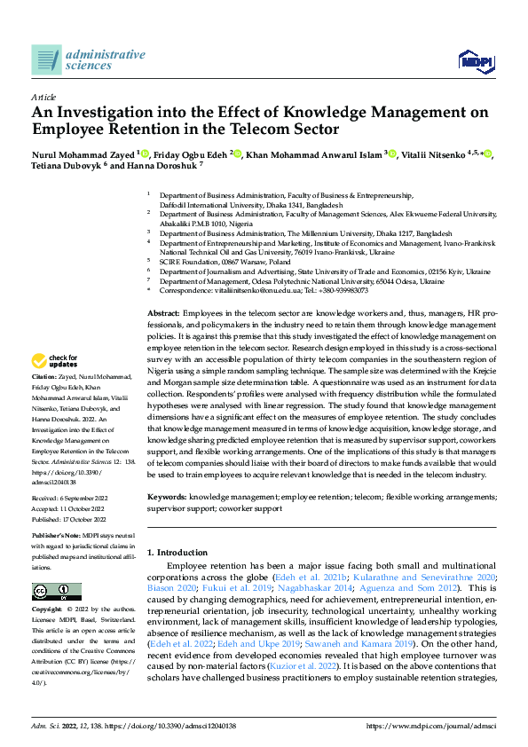 (PDF) An Investigation into the Effect of Knowledge Management on ...