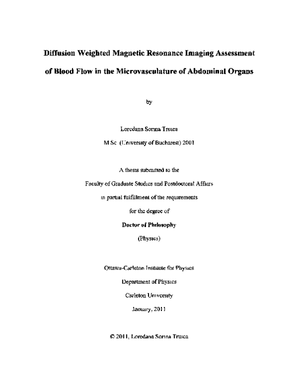 (PDF) Diffusion weighted magnetic resonance imaging assessment of blood ...