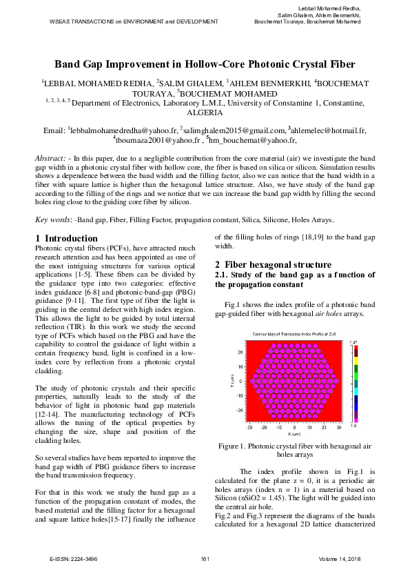 (PDF) Band Gap Improvement in Hollow-Core Photonic Crystal Fiber ...