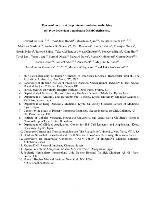 (PDF) Rescue of recurrent deep intronic mutation underlying cell type ...