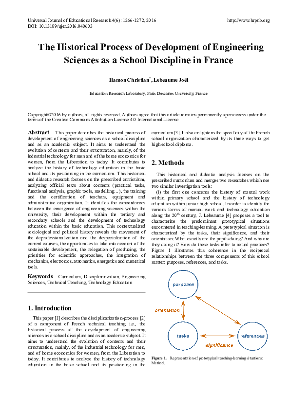 (PDF) The Historical Process of Development of Engineering Sciences as ...
